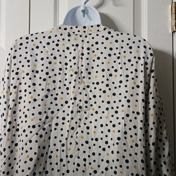 Ann Taylorwhite with black and gold polka dot blouse  Sz XLNWOT - Picture 6 of 8